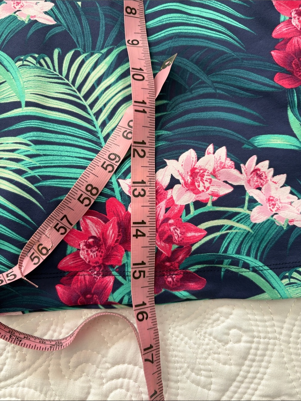 Tommy Bahama Tropical Navy Mini skorts with Pink & Green Floral Print - Picture 8 of 11